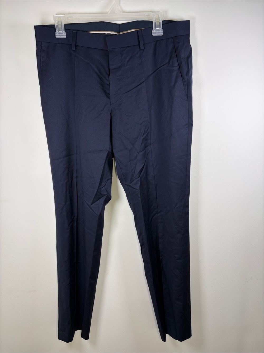 BOSS by Hugo Boss Classic Navy Virgin Wool Dress Pants - 32 x 30 Regular